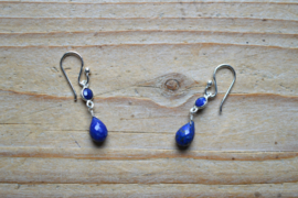 Sterling zilver Oorbellen met Lapis Lazuli