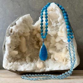 Apatiet en Blauwe Fluoriet Mala