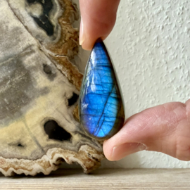 Labradoriet cabochon ca. 19 x 41 mm