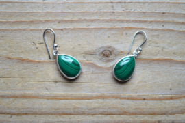 Sterling zilver Oorbellen met Malachiet
