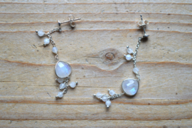 Sterling zilver Oorstekers met Maansteen