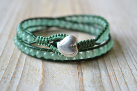 Wraparmband met 4 mm Aventurijn