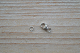 Karabijnsluiting sterling zilver klein ca. 5 x 8 mm