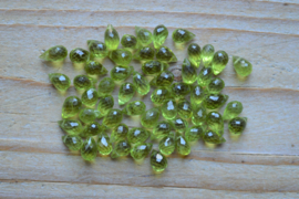 Peridot gefacetteerde ronde briolettes ca. 5 x 6 mm A klasse per stuk