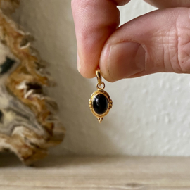 Verguld Sterling zilver hangertje met Onyx