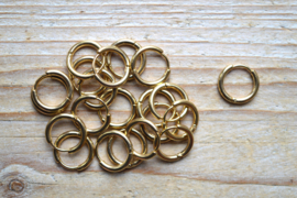 RVS Gold plated Creolen 14 mm per paar
