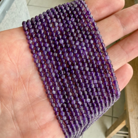 Amethist ronde kralen ca. 3 mm  (seedbeads)