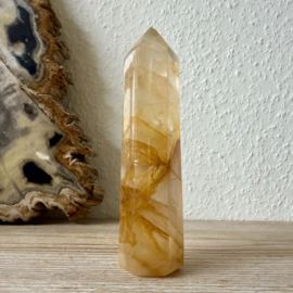 Limonietkwarts/Golden Healer gepolijste toren