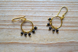 Verguld Sterling zilver Oorbellen met Spinel