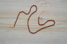 Orange Granat facettierte runde Perlen ca. 3 mm A klasse (seedbeads)