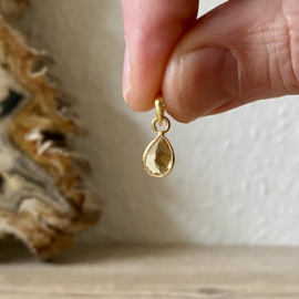Verguld Sterling zilver hangertje met Citrien