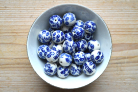 Delfts blauw met 'Holland' en tulpen ca. 18 mm (per stuk)
