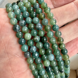 Mosagaat ronde kralen ca. 6 mm