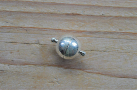 Metalen Magnetverschluss Silberfarbe ca. 14 mm