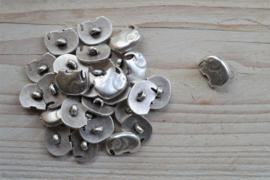 Metalen knoop 'olifant' ca. 13 x 17 mm per 2 stuks