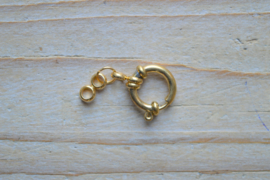 Edelstahl vergoldet Verschluss Springring ca. 14 mm
