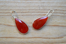 Sterling zilver Oorbellen met Carneool