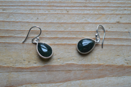 Sterling zilver Oorbellen met Mosagaat