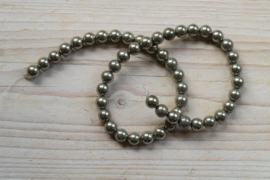 Pyrit runde Perlen 8 mm