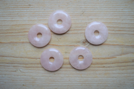 Donut Rozenkwarts ca. 35 mm