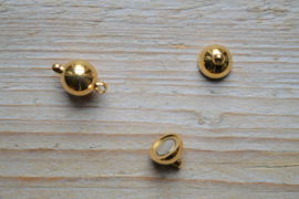 RVS Gold plated bolmagneet ca. 12 mm per stuk