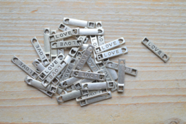 Metalen tussenstuk 'Love' ca. 5 x 21 mm per 5 stuks