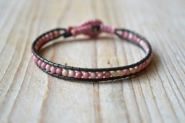 Armband met 3 mm facet Rhodoniet