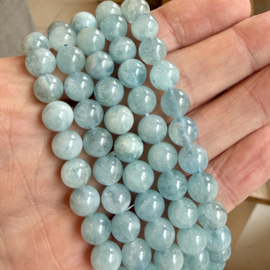 Aquamarijn ronde kralen ca. 8 mm