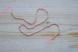Rhodonit facettierte runde Perlen ca. 2 mm (seedbeads)
