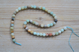 Mehrfarbig Amazoniet MATT runde Perlen 8 mm