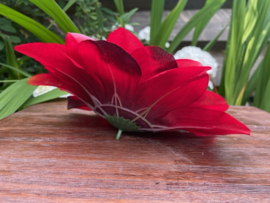 Kunstbloemen zonder steel dahlia rood diameter 22 cm
