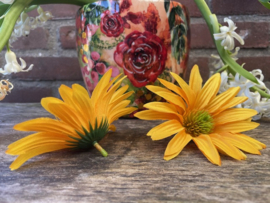 Kunstbloemen, zonnehoed geel, diameter 12 cm