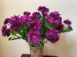 Kunstbloemen paarse aster hoogte 70 cm 5 bloemen per tak