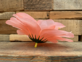 Kunstbloemen zonder steel dahlia peach roze diameter 12 cm