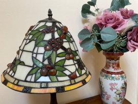 Tiffany tafellamp gekleurde bloemen hoogte 49 cm
