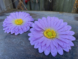 Kunstbloemen gerbera mauve, diameter 12 cm