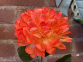 Kunstbloemen, Chrysant oranje, diameter 10 cm