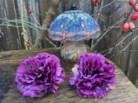 Kunstbloemen anjers paars diameter diameter 9 cm
