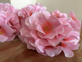Kunstbloemen hortensia roze, diameter 14 cm