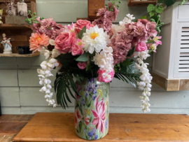 Kunstbloemenboeket, boeket met verschillende soorten kunstbloemen