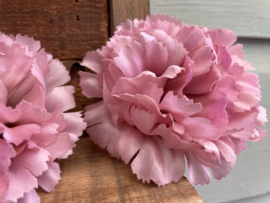 Kunstbloemen anjers autumn gray, diameter 9 cm