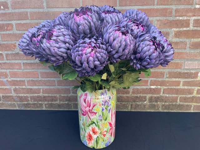 Kunstbloemen Chrysant paars hoogte 70 cm diameter 15 cm