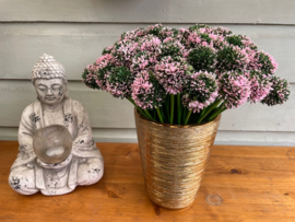 Kunstbloemen allium "sierui" 34 cm roze