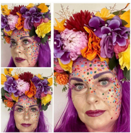 Carnaval bloemenband, haarband voor feest of festival met bloemen