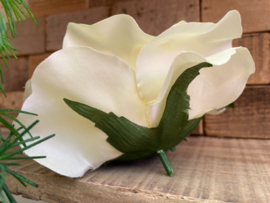 Kunstbloemen rozen gebroken wit diameter 13 cm