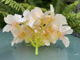 Kunstbloemen hortensia zalm roze diameter 14 cm