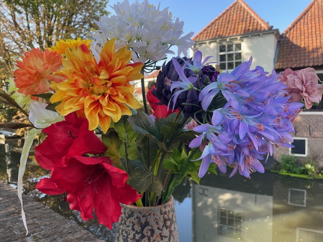 Kunstbloemen boeket "Kamperbinnenpoort" mix plukboeket