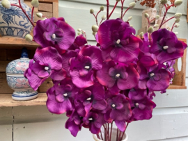 Kunstbloemen orchidee tak paars hoogte 72 cm