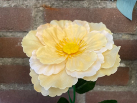 Kunstbloemen, Anemoon lichtgeel, diameter 12 cm