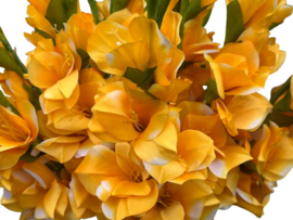 Kunstbloem gele gladiool 75 cm
